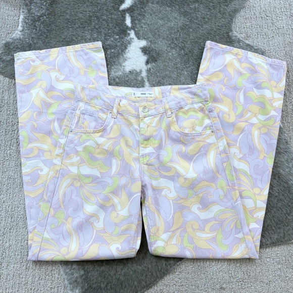 MNG Mango Printed Wideleg Jeans - Picture 3 of 12